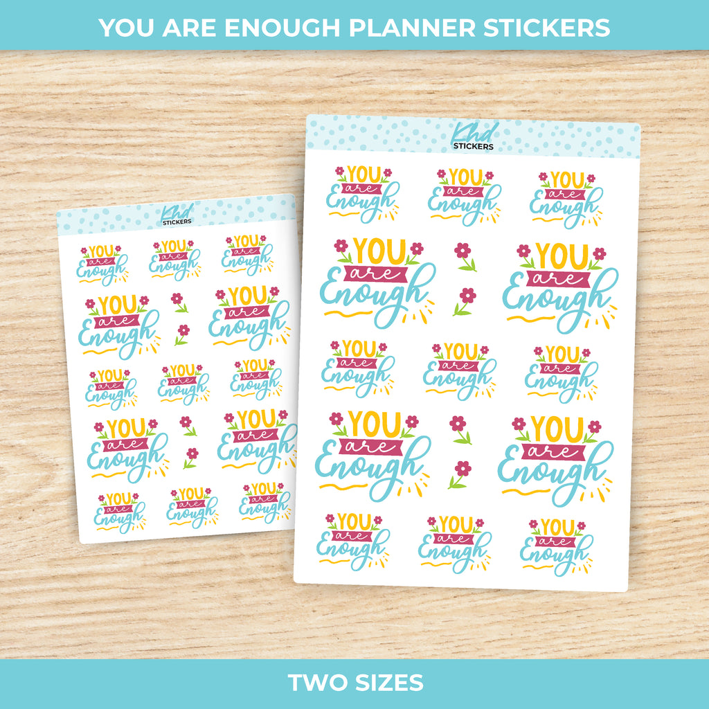 You Are Enough Motivation Planner Stickers Small