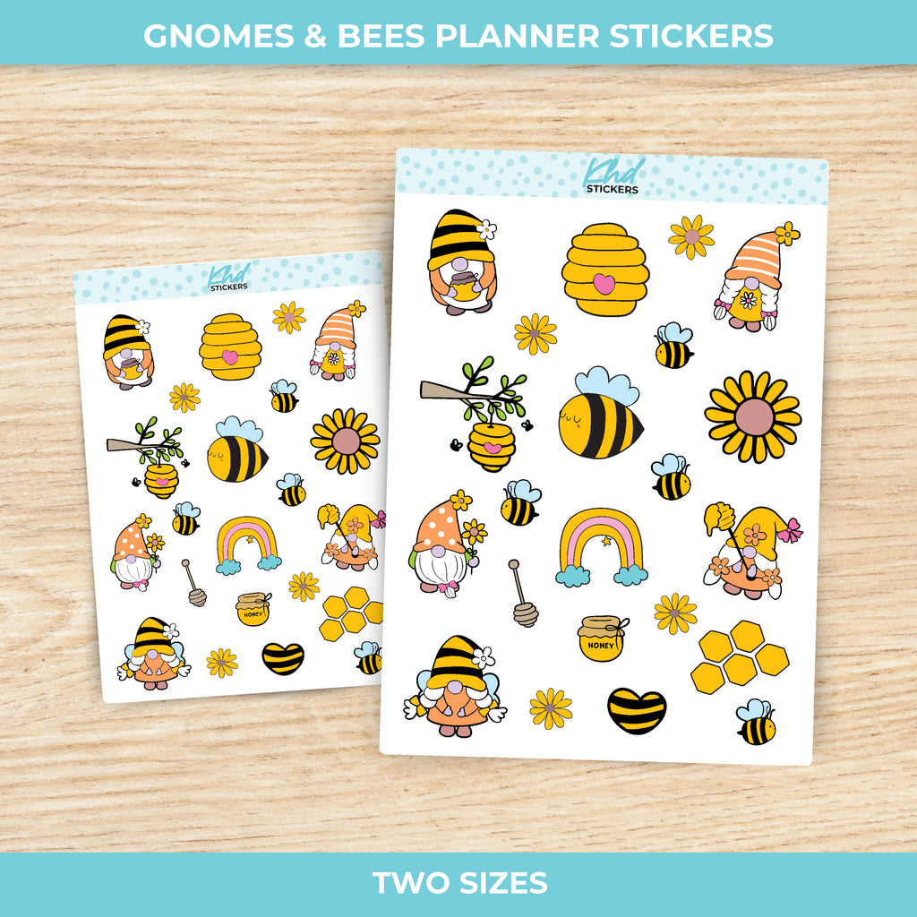 Busy Bee Gnomes Decorative Stickers Small