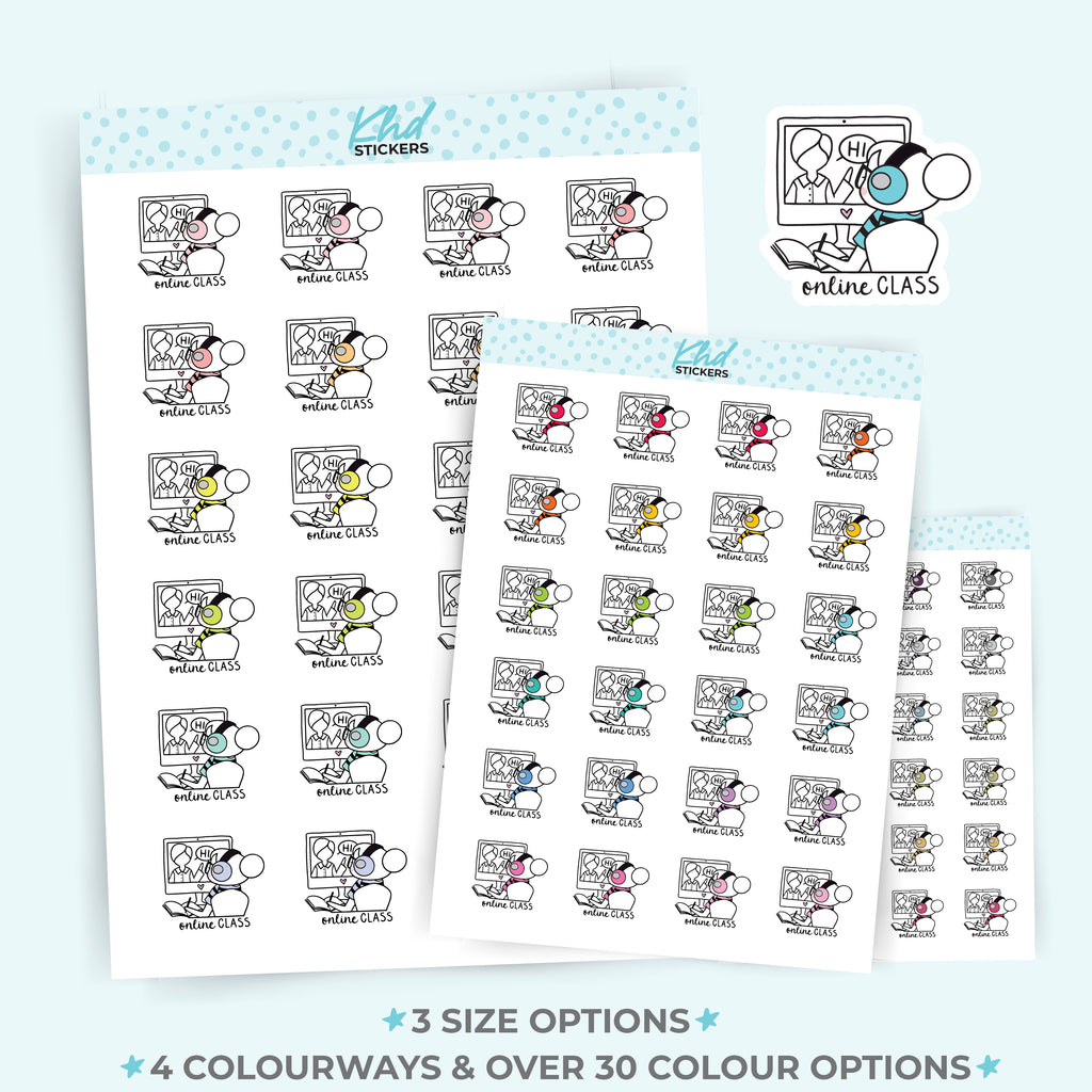 Planner Girl Leona Online Class Planner Stickers Large