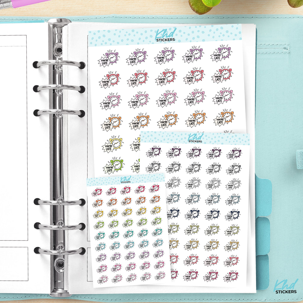 You're Late! Planner Stickers Large