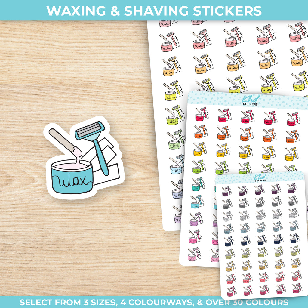 Waxing and Shaving Planner Stickers Small