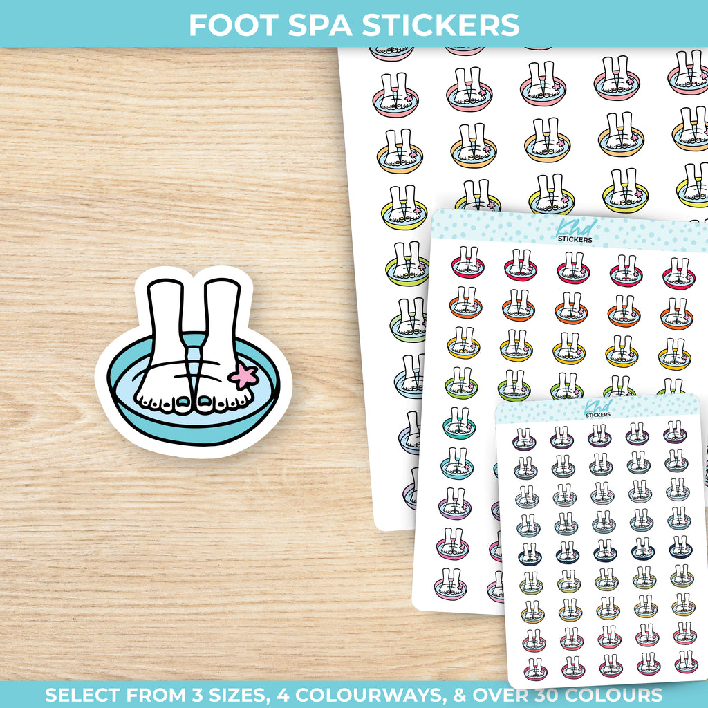 Foot Spa Planner Stickers Small