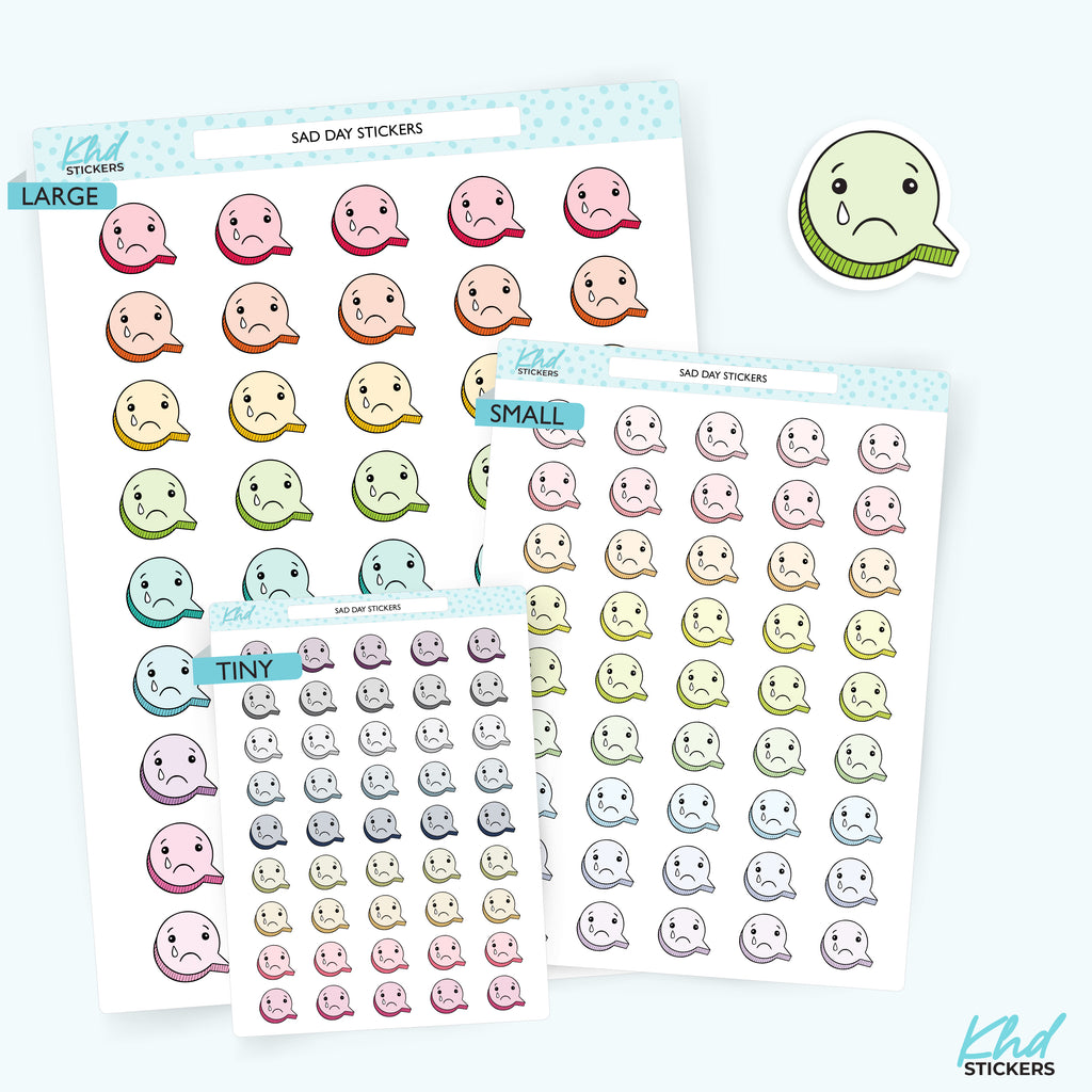 Sad Day Icon Planner Stickers Small