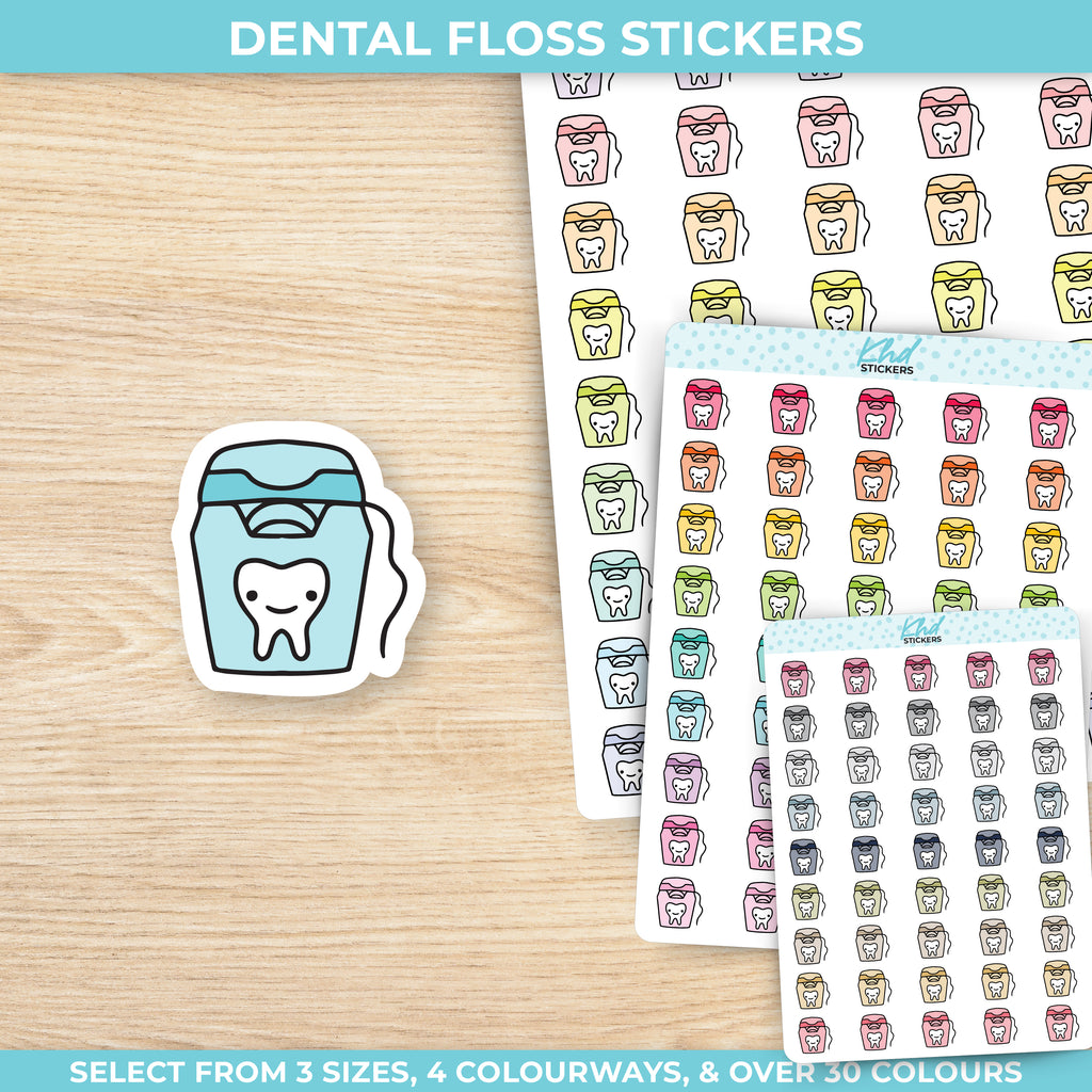 Dental floss planner stickers Small