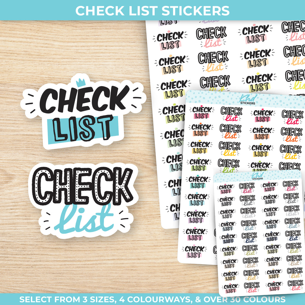 Checklist planner stickers Small