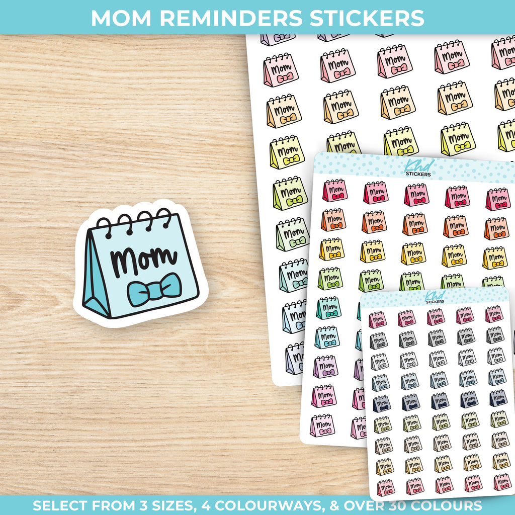 Mom Appointment Reminders Planner Stickers Small