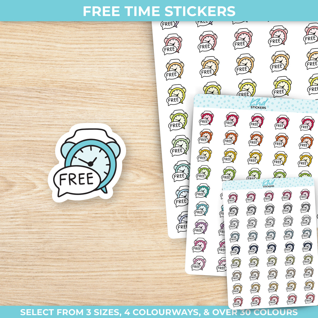 Free Time Icoms Planner Stickers Small