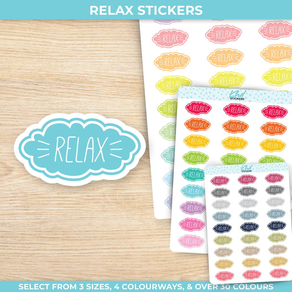 Relax Planner Stickers Small