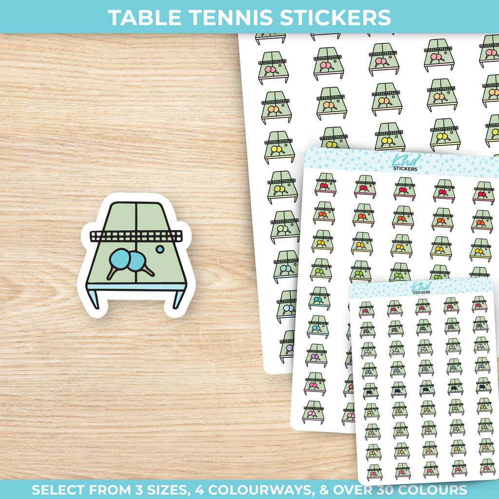 Table Tennis Planner Stickers Small