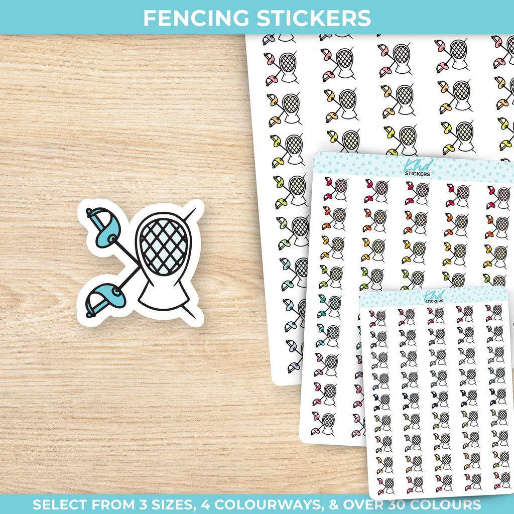 Fencing Planner Stickers Small