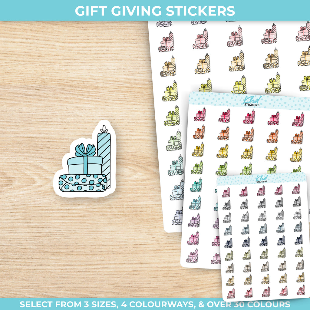 Gift Giving Icon Planner Stickers Small