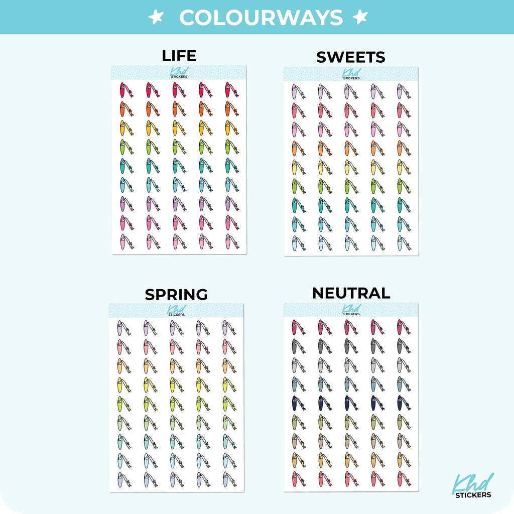 Surfboard Planner Stickers Small