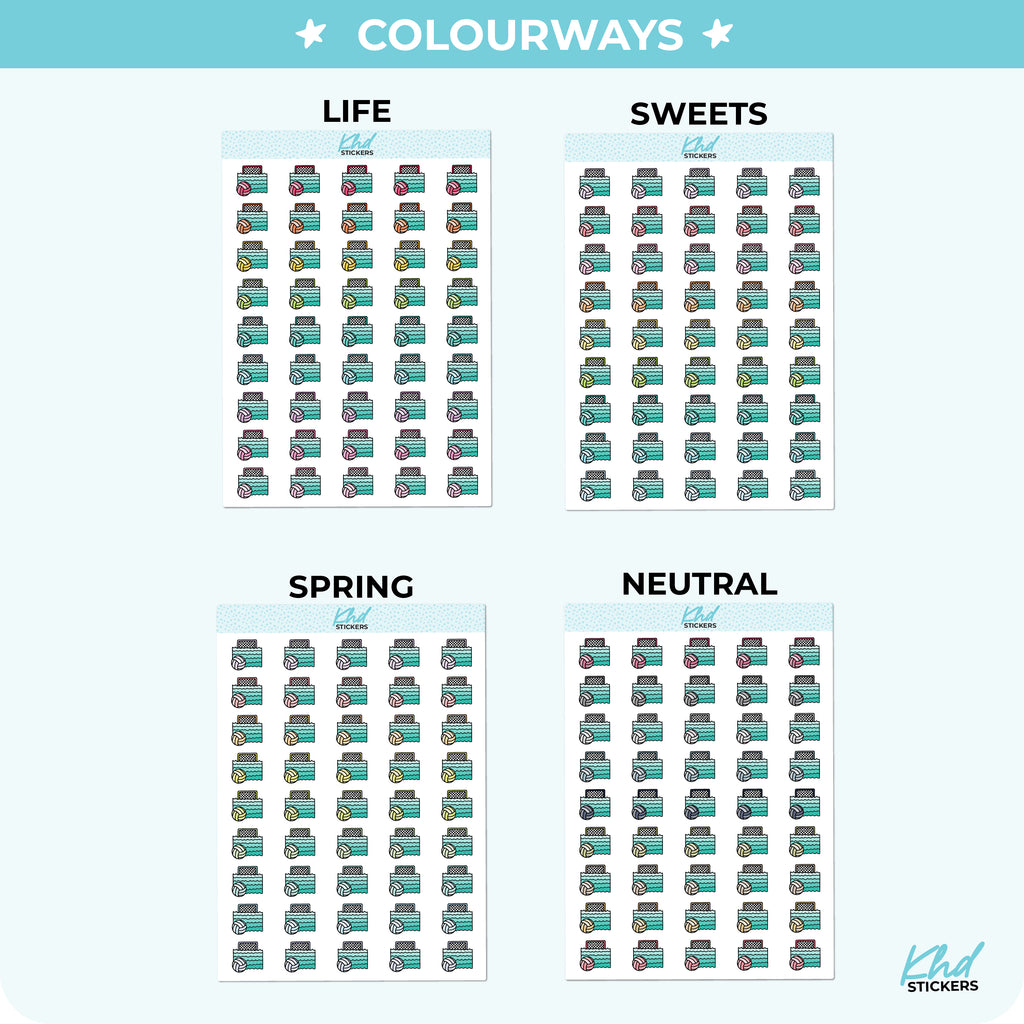 Water Polo Planner Stickers Small