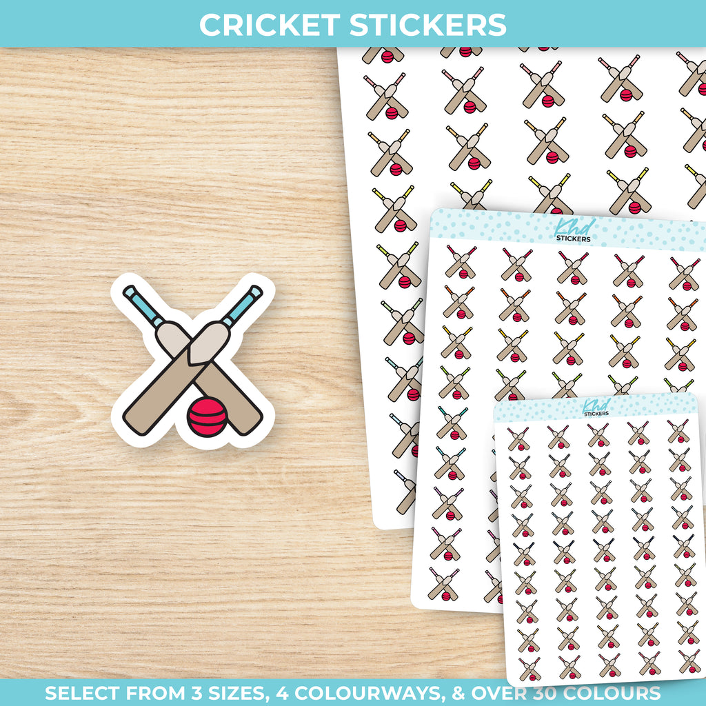 Cricket Planner Stickers Small