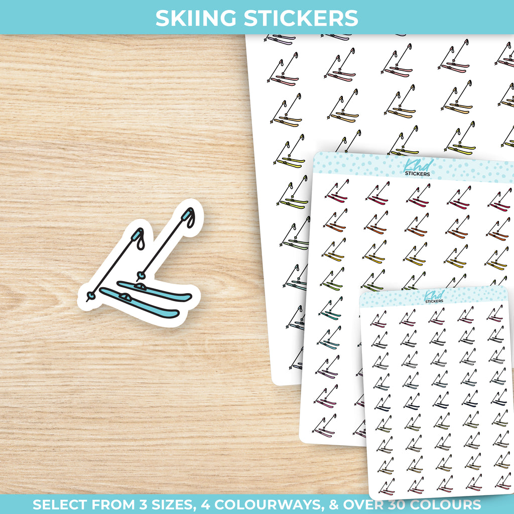 Skiing Planner Stickers Small