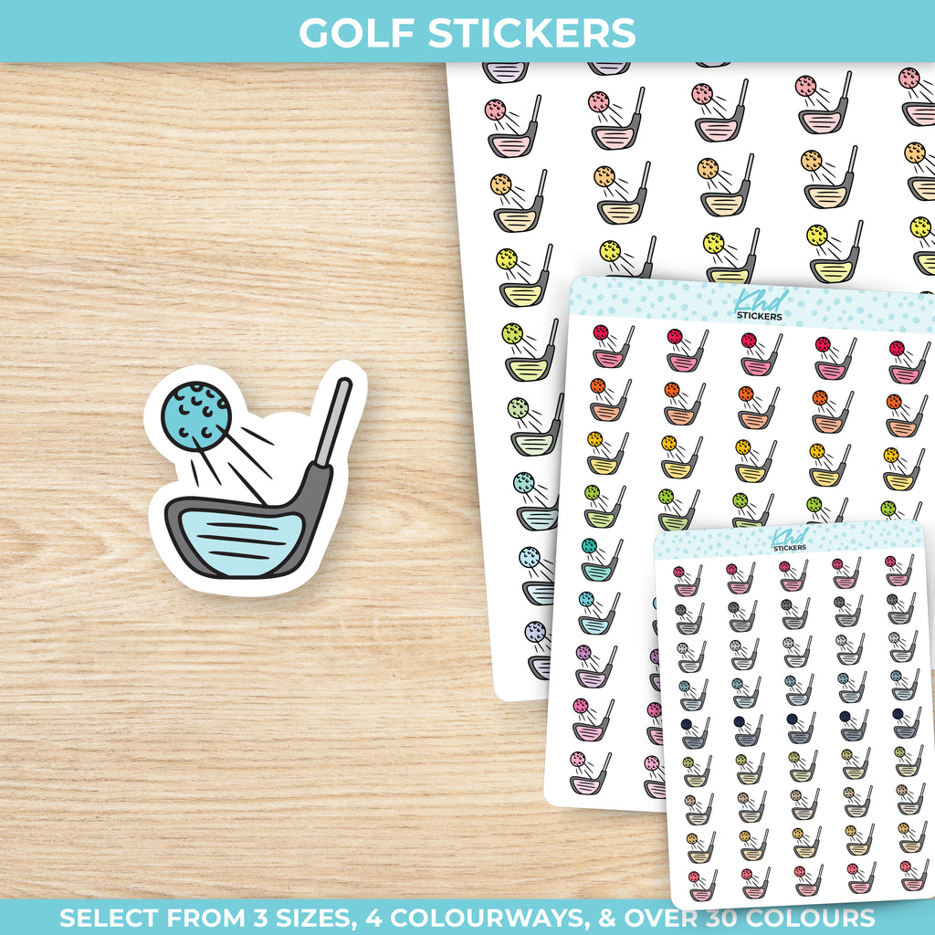 Golf Planner Stickers Small