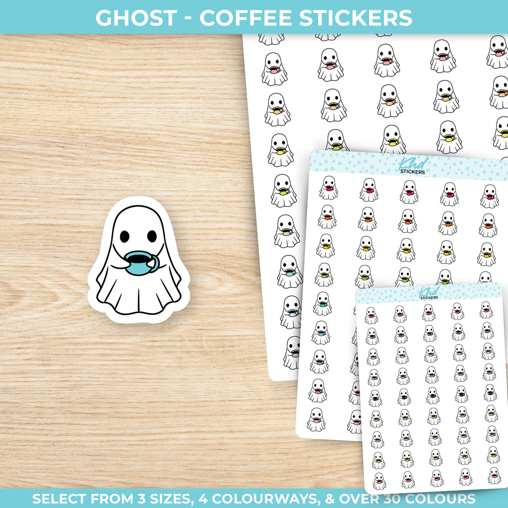 Ghost Coffee Time Planner Stickers Small