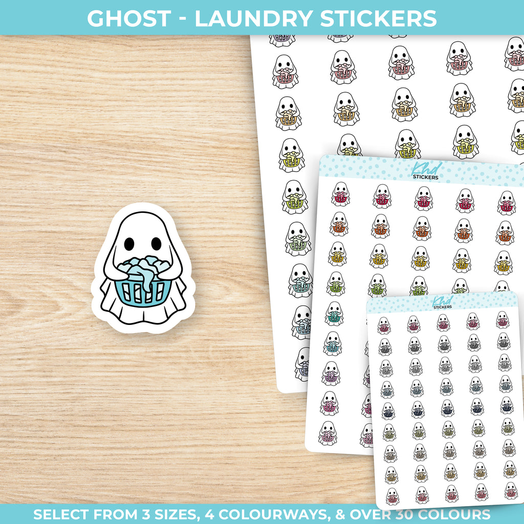 Ghost Laundry Time Planner Stickers Small