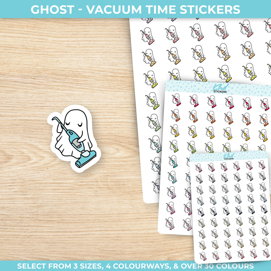 Ghost Vacuum Time Planner Stickers Small