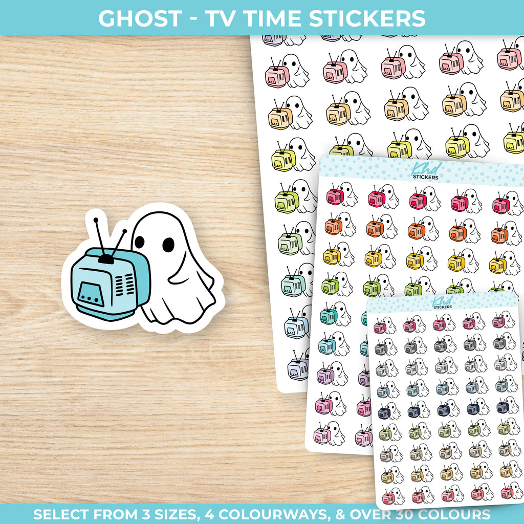 Ghost TV Time Planner Stickers Small