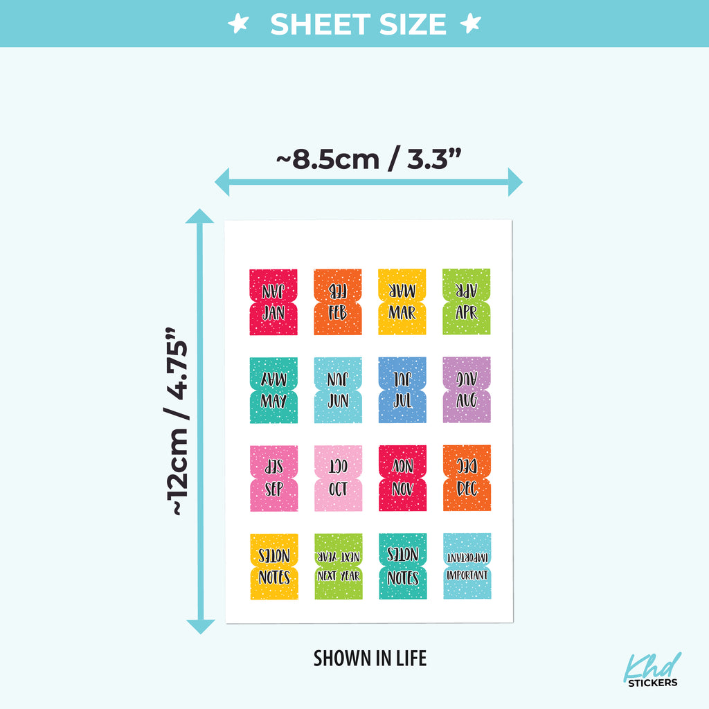 Sticker Tabs for Hobonichi Weeks and Small Planners