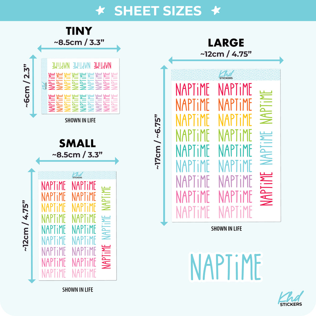 Naptime Planner Stickers Small