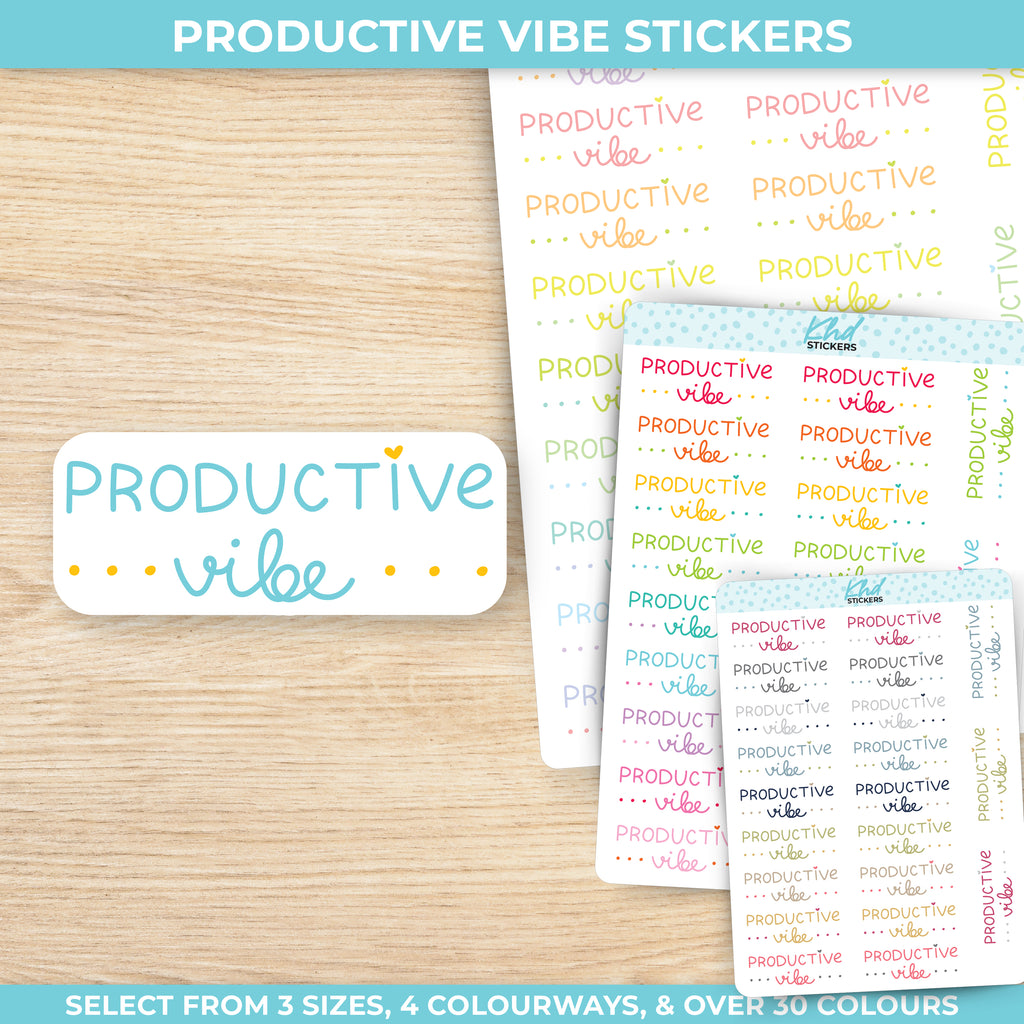 Productive Vibe Planner Stickers Small