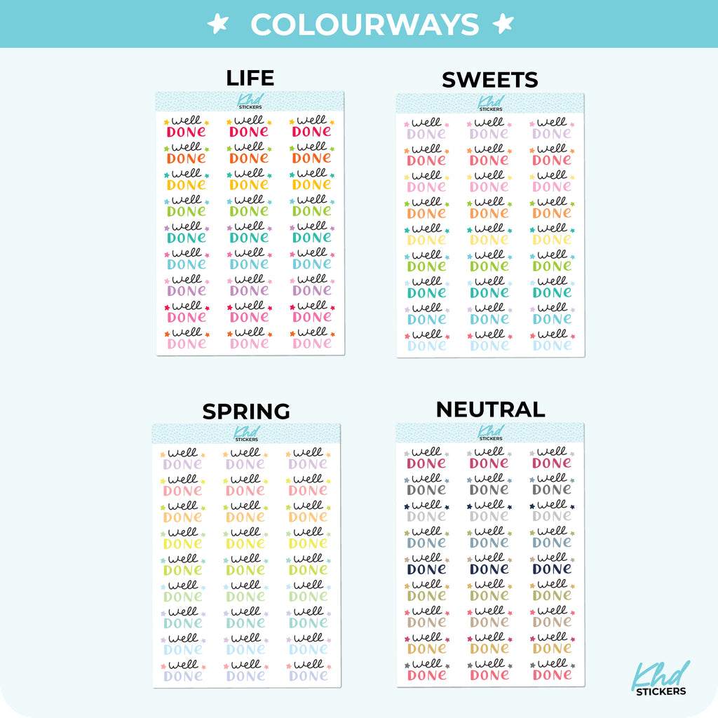 Well Done Planner Stickers Small