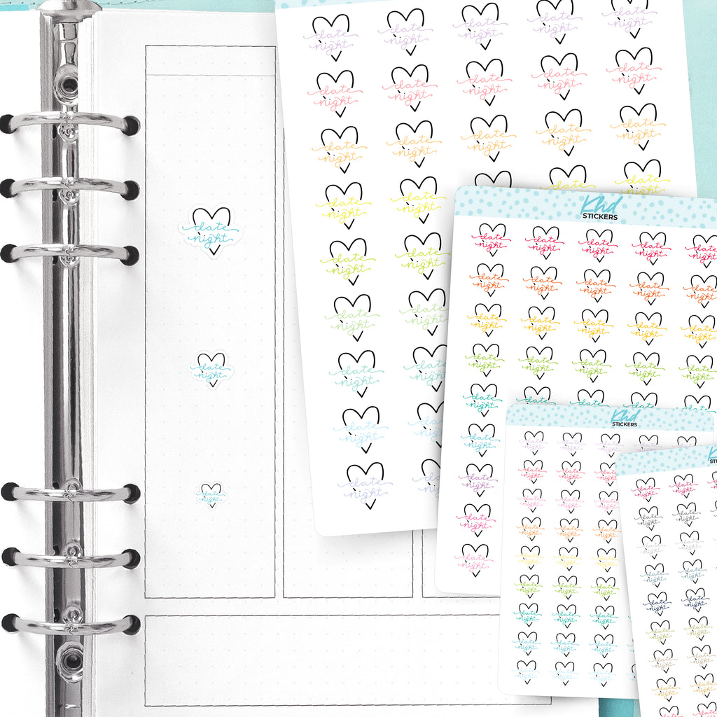 Date Night Planner Stickers Small