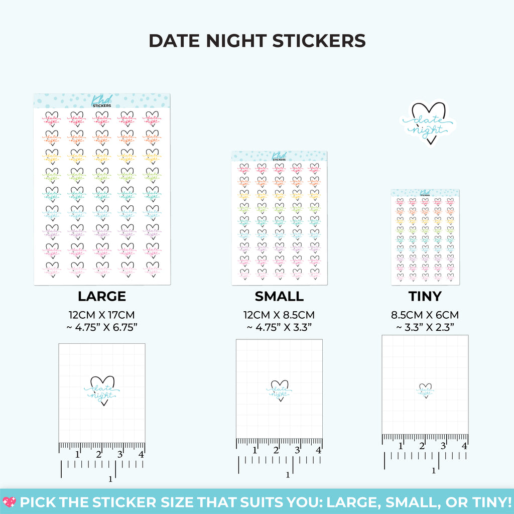 Date Night Planner Stickers Small