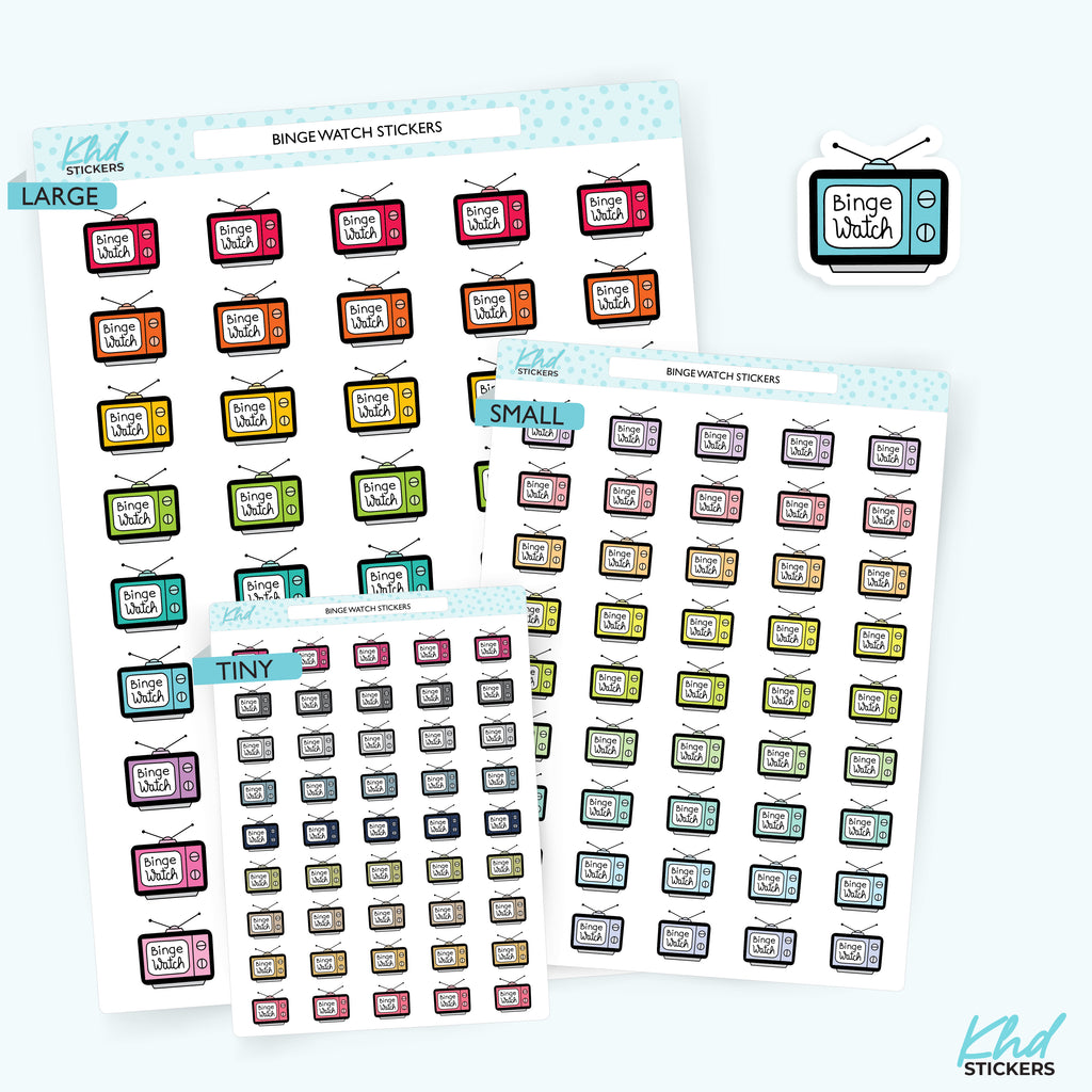 Binge Watch Planner Stickers Small