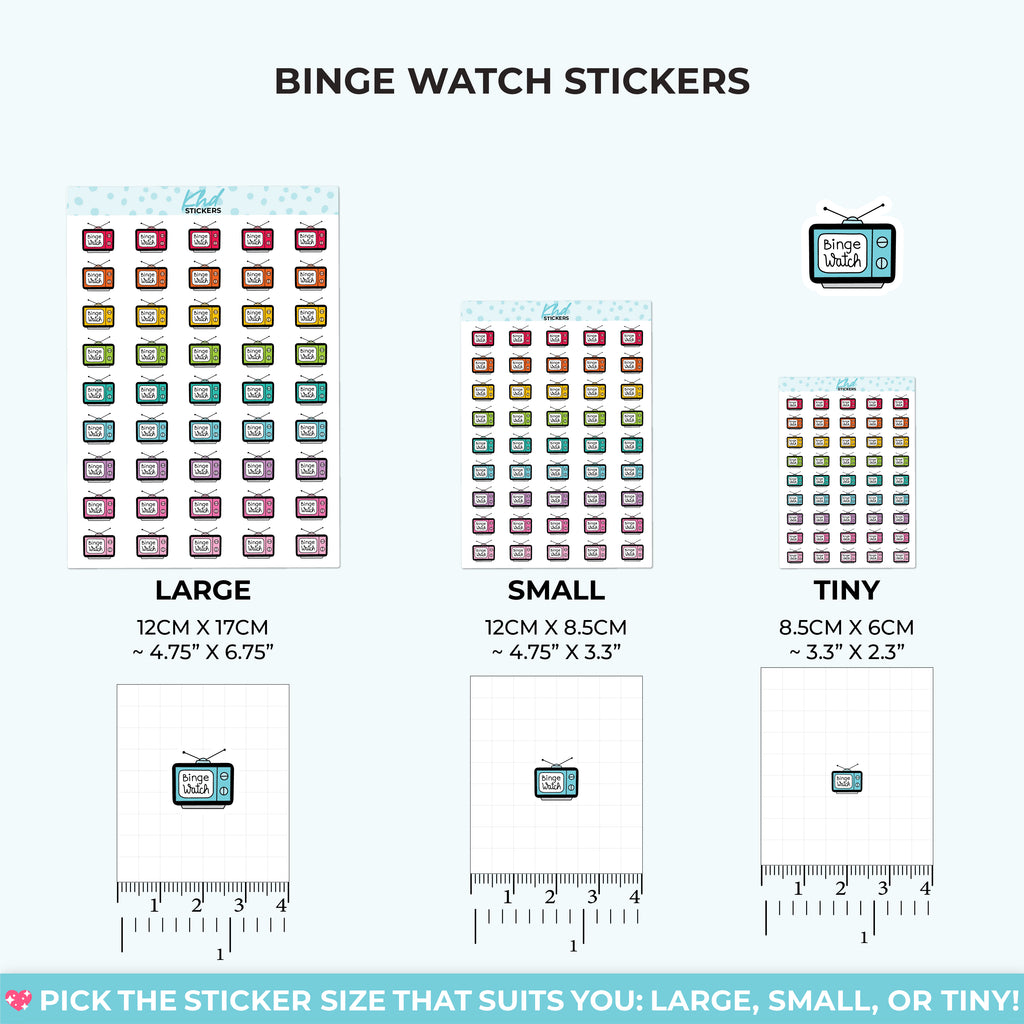 Binge Watch Planner Stickers Small