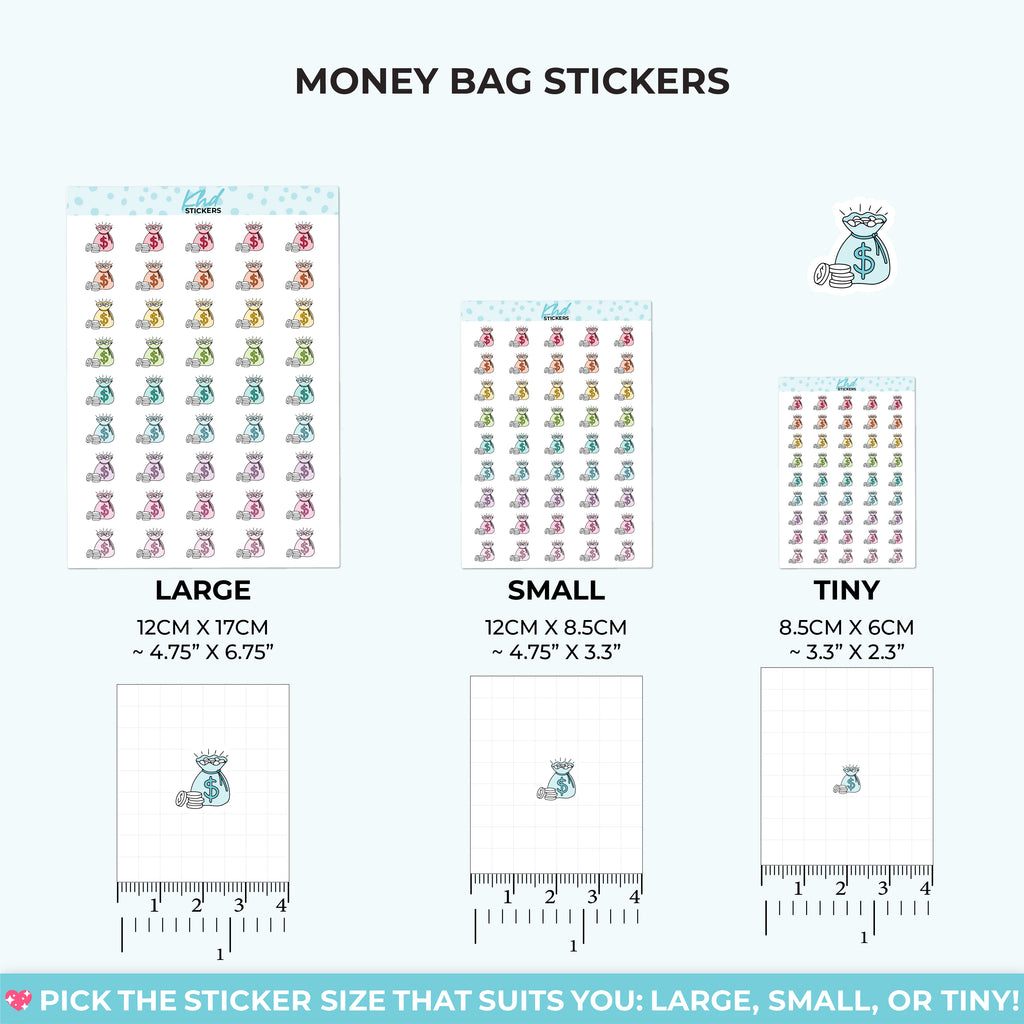 Money Bags Stickers Small