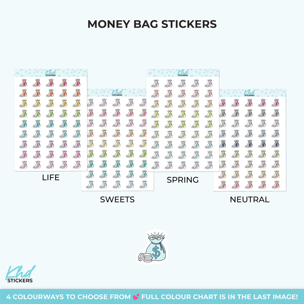 Money Bags Stickers Small