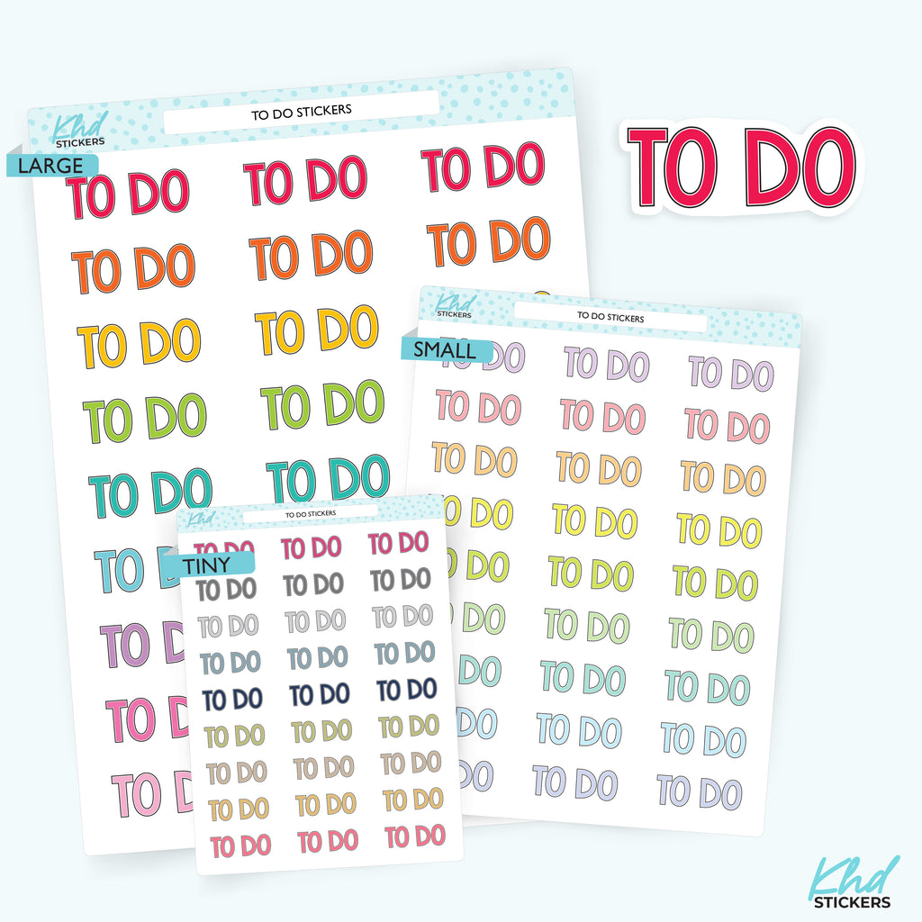 To Do Planner Stickers Small