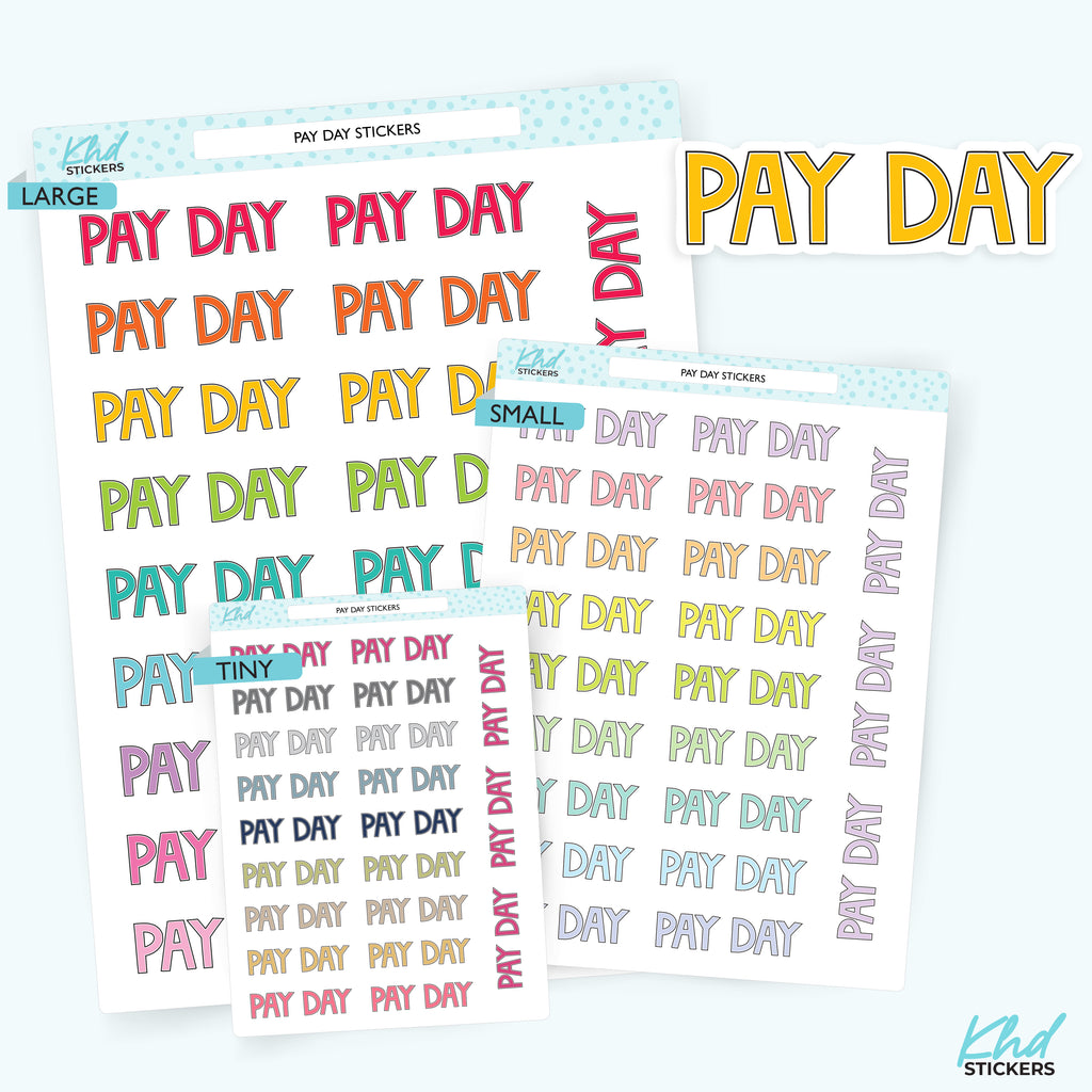 Pay Day Planner Stickers Small