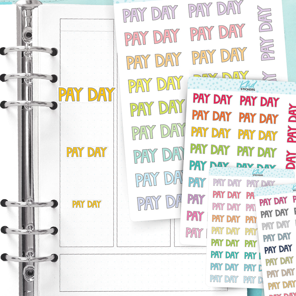 Pay Day Planner Stickers Small