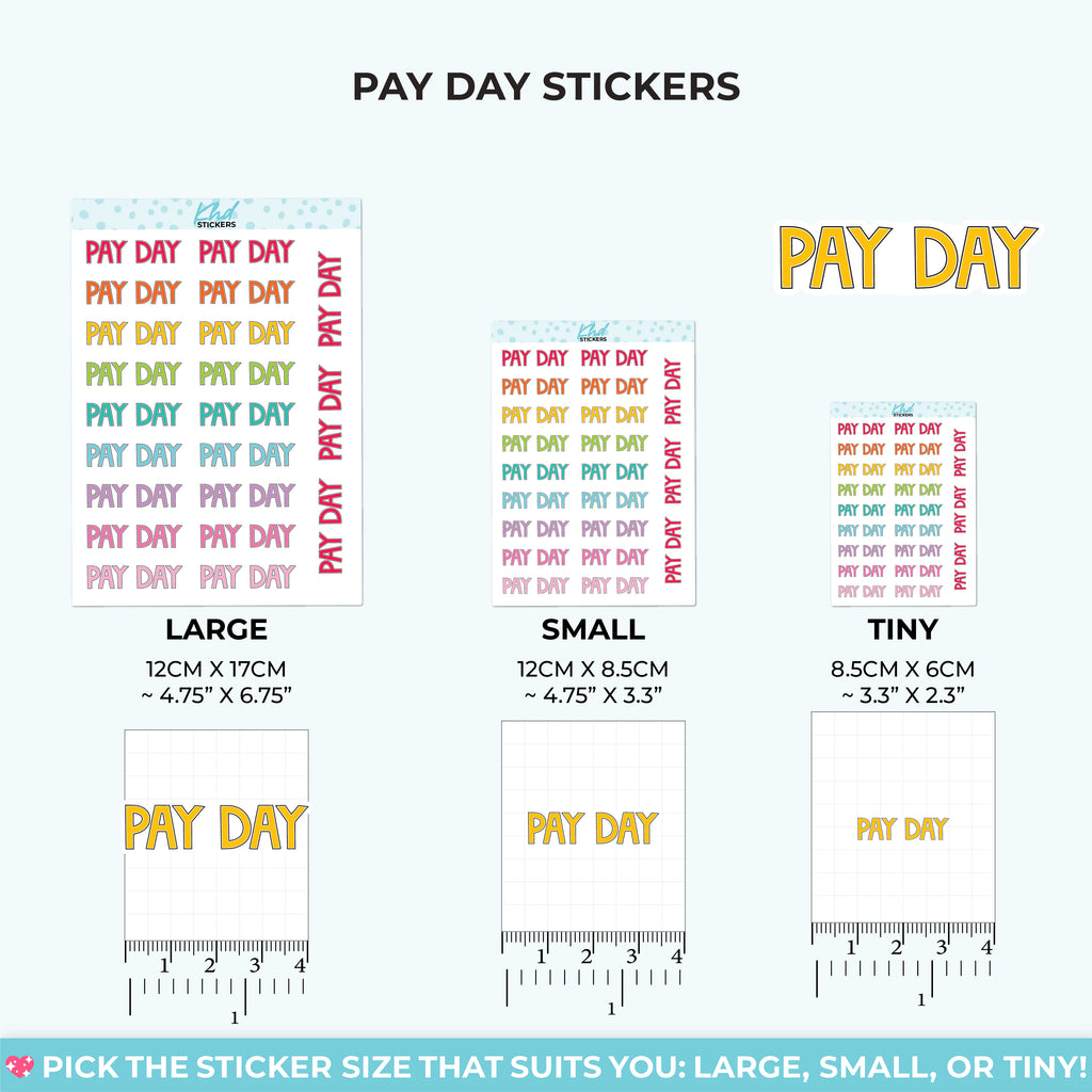 Pay Day Planner Stickers Small