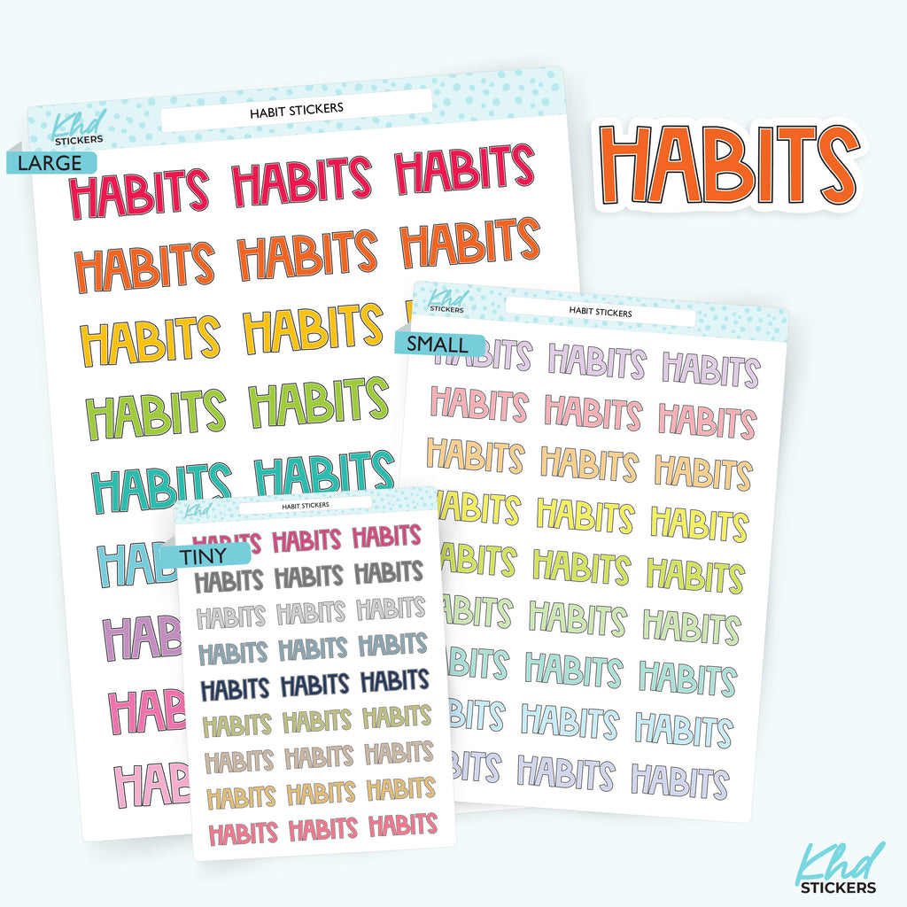 Habits Planner Stickers Small