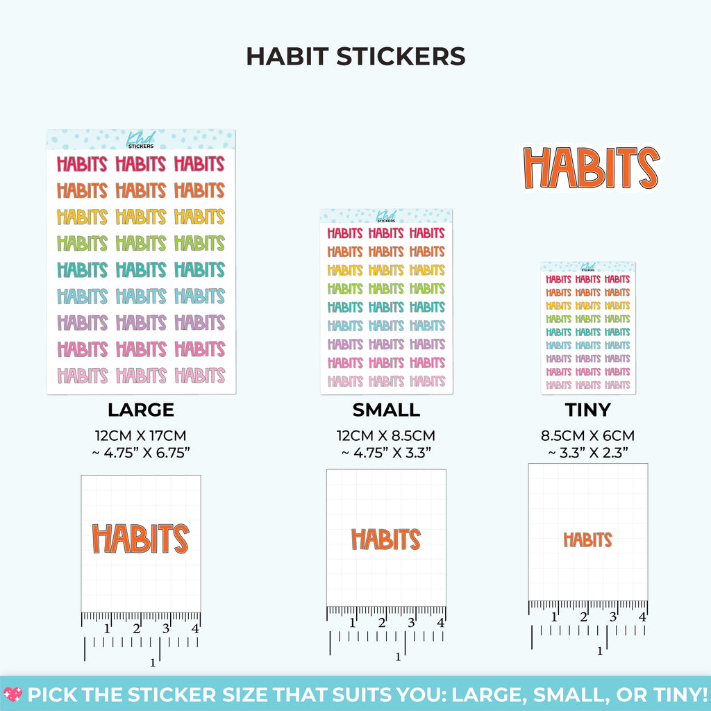 Habits Planner Stickers Small