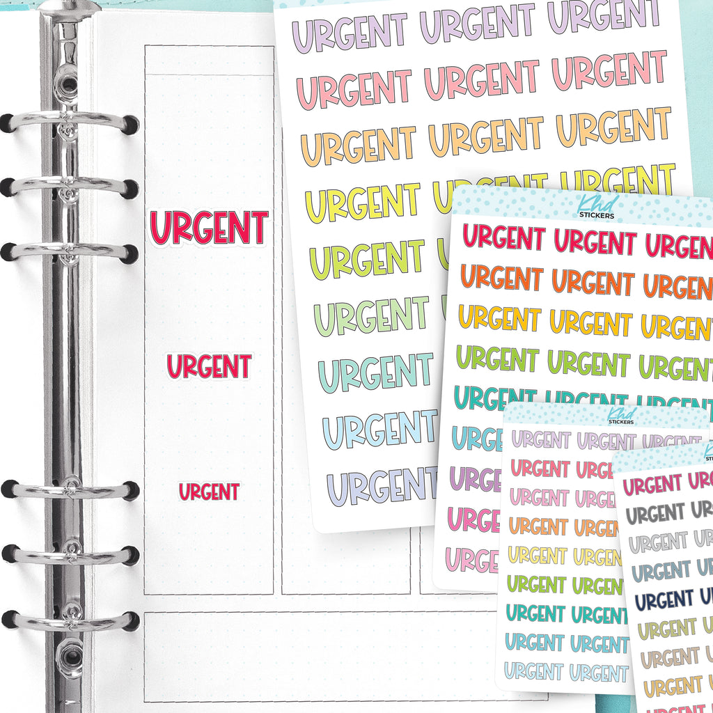 Urgent Planner Stickers Small