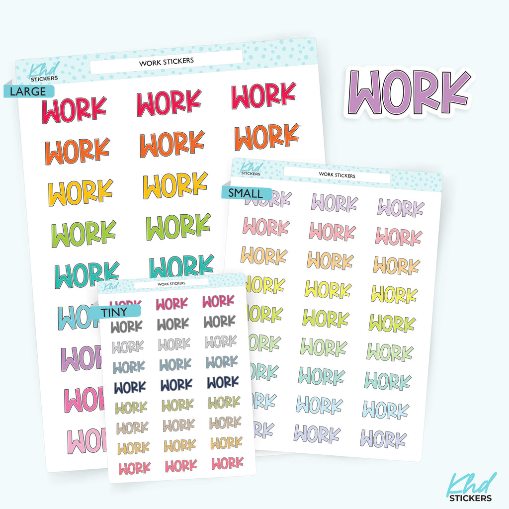 Work Planner Stickers Small