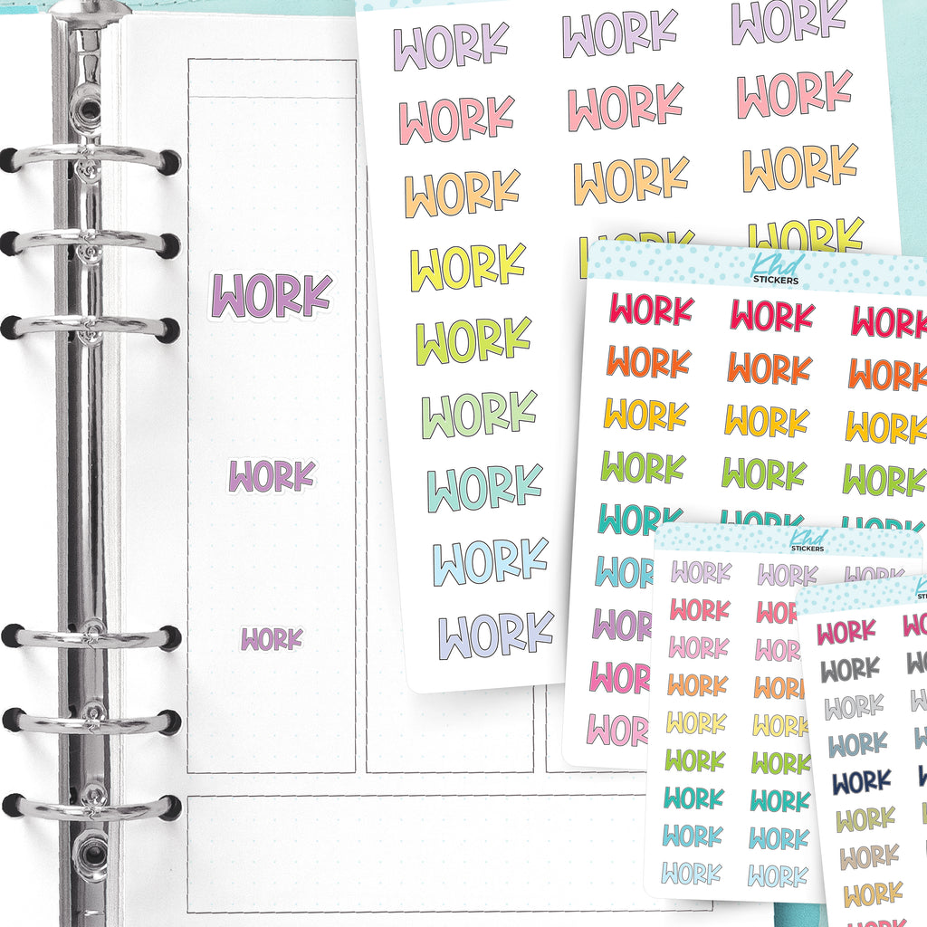 Work Planner Stickers Small