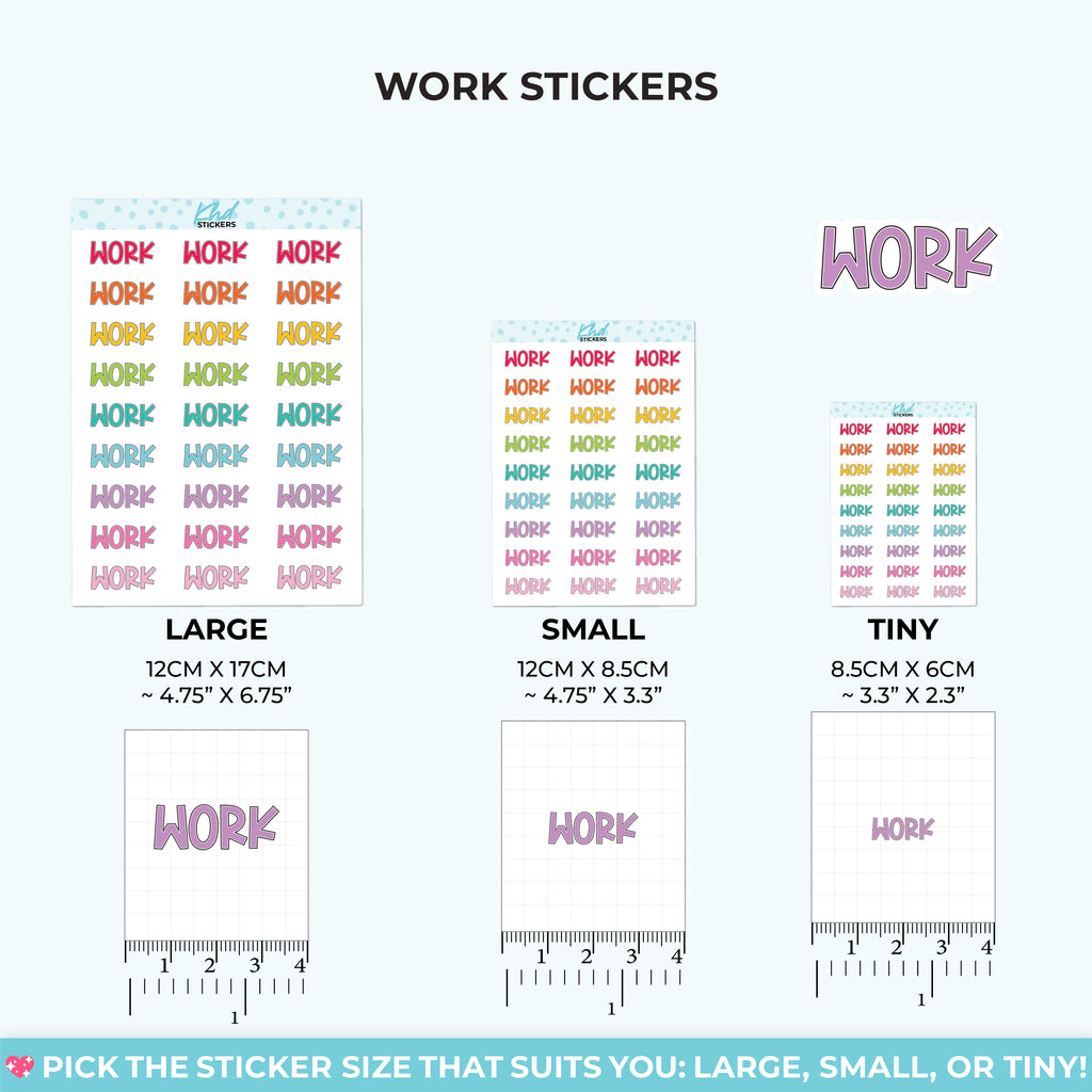 Work Planner Stickers Small