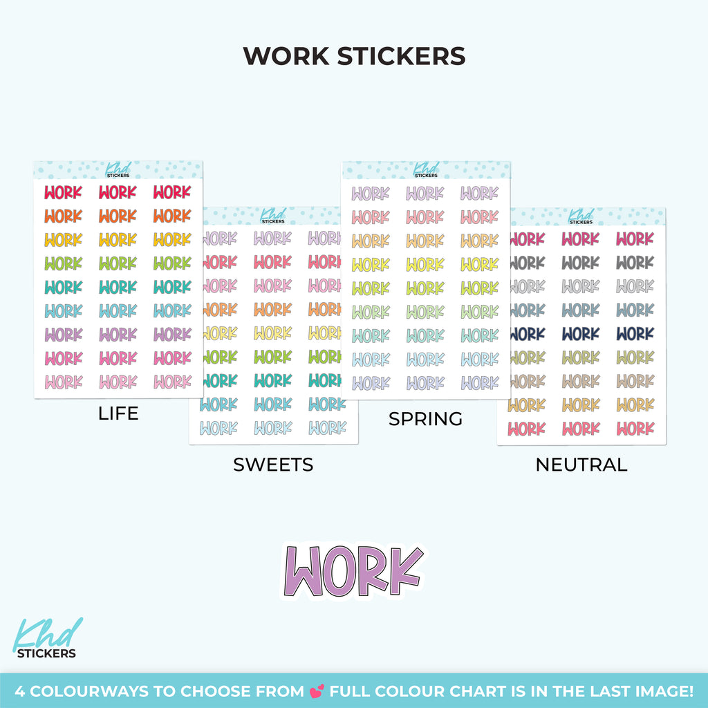 Work Planner Stickers Small
