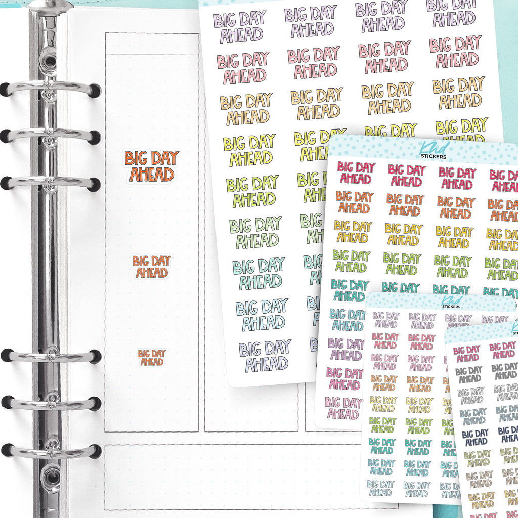 Big Day Ahead Planner Stickers Small