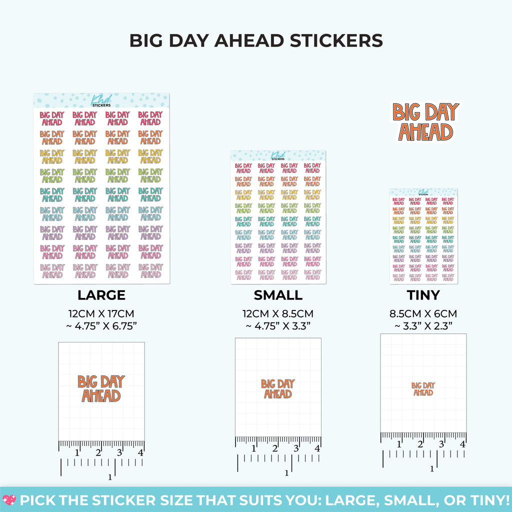 Big Day Ahead Planner Stickers Small