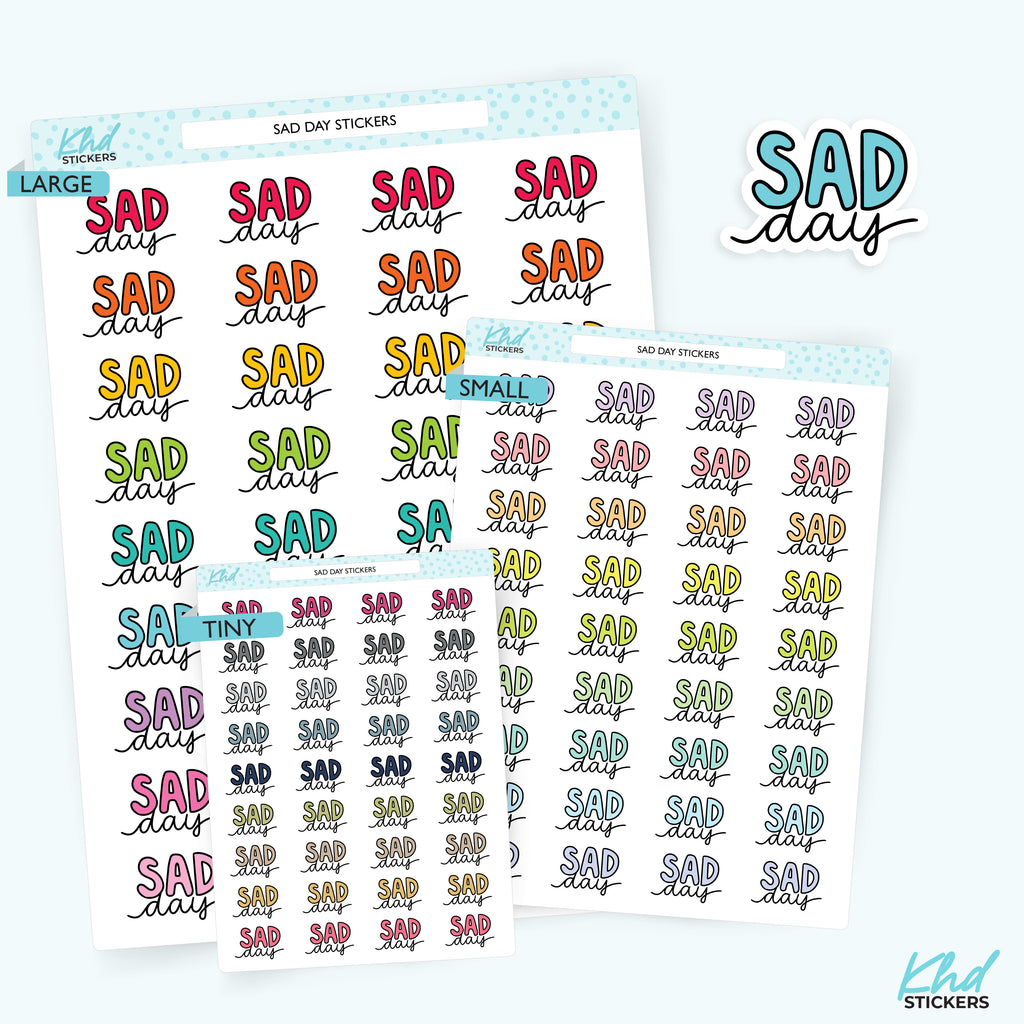 Sad Day Planner Stickers Small