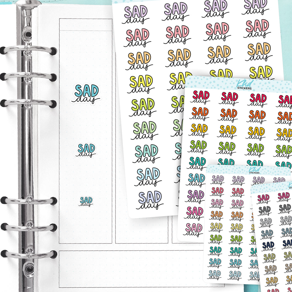Sad Day Planner Stickers Small