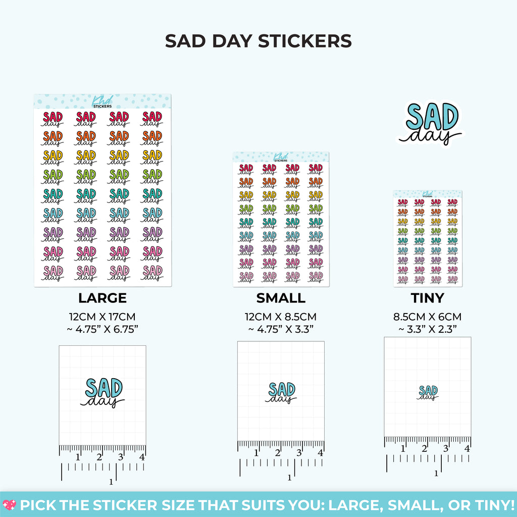 Sad Day Planner Stickers Small